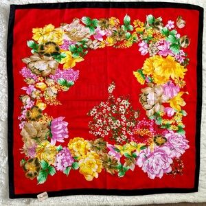 NEW KENZO Large Floral Wool Blend Scarf